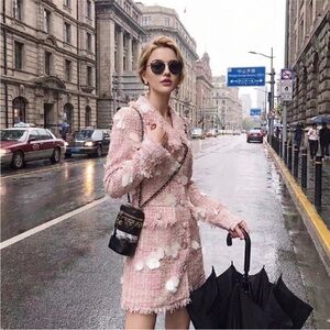 June Eleven tweed coat, size 2, new